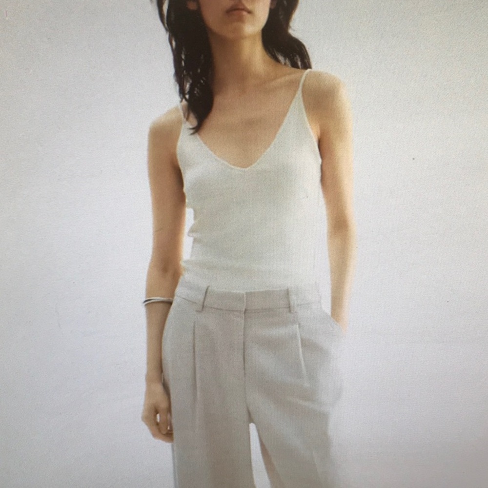 H&M/“MELANGE DE LIN”LINEN BLEND IN OATMEAL PANTS/NWT